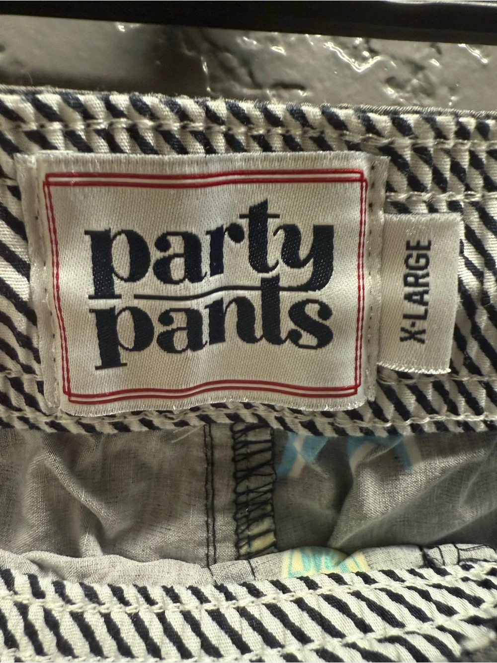 Men's Party Pants Black Shorts with Tropical Print